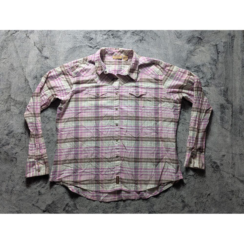Wrangler Long Sleeve Snap Up Western Shirt Women's Size XL Plaid